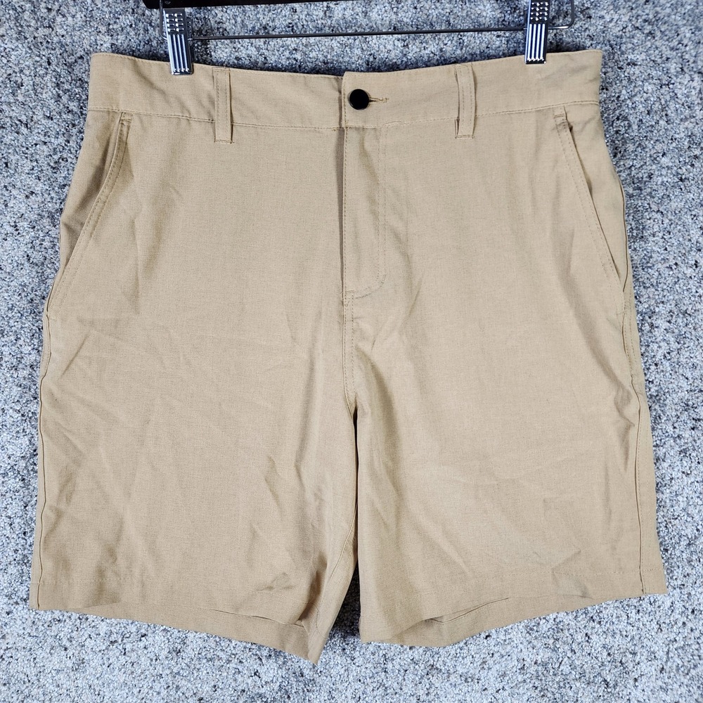 Panama Jack Hybrid Shorts Mens 33 Khaki Tan Stretch Performance Excellent